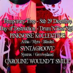 TEMPORARY TREE -  MOSTRA INTERATTIVA UFO5 w/ TECHNO CREATION & D'n'B DESTRUCTION