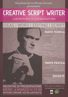 Creative Script Writer - Laboratorio di sceneggiatura alle Officine Corsare