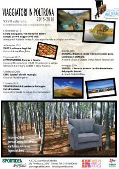 "Viaggiatori in poltrona" rassegna a cura di Sportidea Caleidos