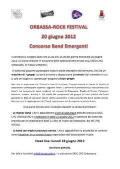 OrbassaRock Festival - Concorso Band Emergenti