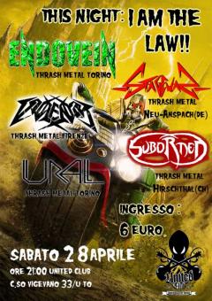 Endovein + Stagewar  + Violentor allo United Club 