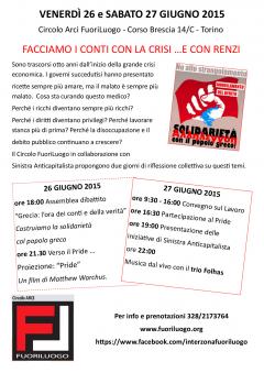 CONVEGNO LAVORO ”FACCIAMO I CONTI CON LA CRISI… E CON RENZI” al Fuoriluogo