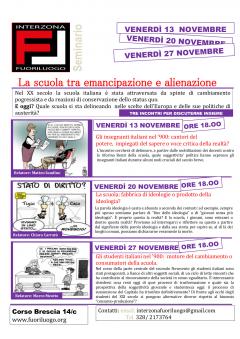 Ciclo di lezioni "La scuola tra emancipazione e alienazione" + concerto al Fuoriluogo