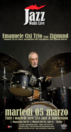 Emanuele Cisi Trio feat. Eliot Zigmund al Magazzino sul Po