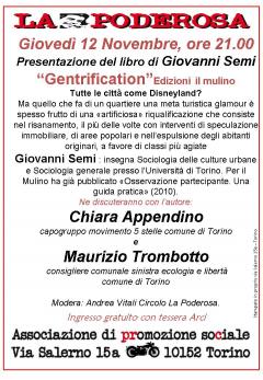 Presentazione del libro "Gentrification" a La Poderosa