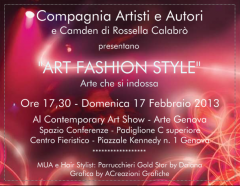 Art Fashion Style, arte che si indossa organizzata dalla Compagnia Artisti e Autori