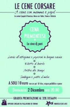 Cena regionale Piemontese alle Officine Corsare 
