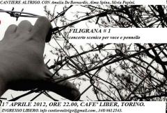 Filigrana #1 - Concerto scenico per voce e pennello al Café Liber 