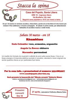 Stacca la Spina  @ live 30 marzo Casa del Popolo Asti