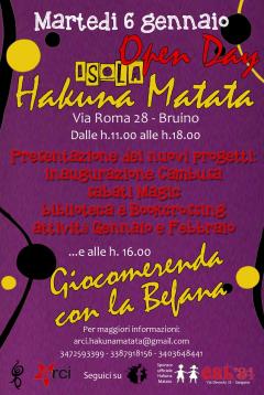 Open day Isola Hakuna Matata - 6 gennaio 2015