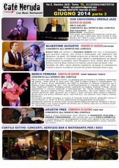 Gigi Cavicchioli creole jazz al Cafè Neruda