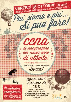 Cena benefit con L’Associazione Si Può Fare