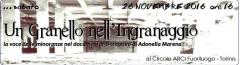 UN Mercoledi’ DI… Sabato! "UN Granello Nell’ingranaggio"