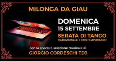 Milonga Da Giau - Domenica 15 Settembre / Giorgio Cordeschi TDJ