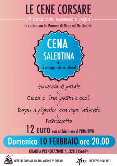 Cena popolare Salentina alle Officine Corsare