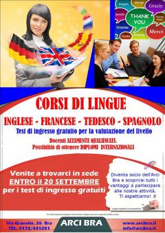 Corsi di Lingue Inglese - Francese - Tedesco - Spagnolo @ Arci Bra Uni-tre