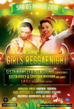  Girls' Reggae Night _ sab 5 Mar@live Cinema Vekkio _ Corneliano d'Alba