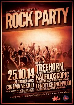 ROCK PARTY: TREEHORN | KALEIDOSCOPIC | LENOTECHENONVUOI | BAZINGA SOUND SYSTEM_SAB 25 OTT @ live Cinema Vekkio_Corneliano d'Alba (CN)