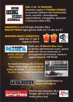 TorinoFringeFestival all'Amantes