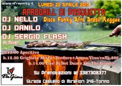 Afrogrill di Pasquetta Lun 22/4 h.12.00 DA GIAU Torino