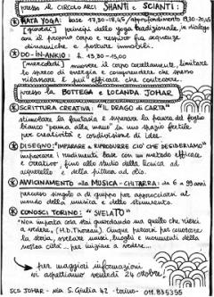 Presentazione dei corsi 2014/2015 a cura di Shanti e Scianti