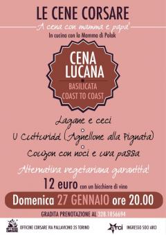 Cena regionale lucana alle Officine Corsare