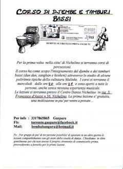 Corso "DJEMBE & TAMBURI" al 1° Maggio