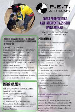 CORSO PROPEDEUTICO AGLI INTERVENTI ASSISTITI DAGLI ANIMALI