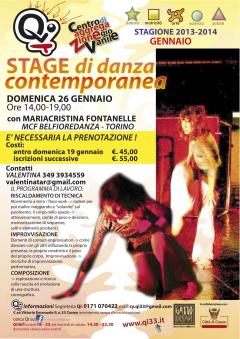 Stage di Danza Contemporanea con Mariacristina Fontanelle