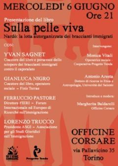 Presentazione del libro “Sulla pelle viva - Nardò: la lotta autorganizzata dei braccianti migranti"