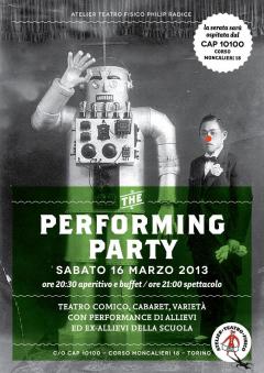 Performing Party dell'Atelier Teatro Fisico // Sab 16 marzo al CAP10100 