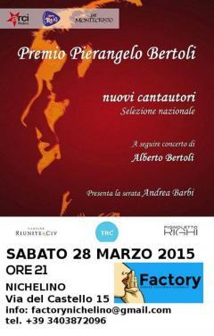 Premio "PIERANGELO BERTOLI" || Sab 28 marzo @Factory