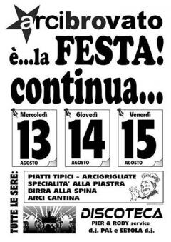E' LA FESTA CONTINUA