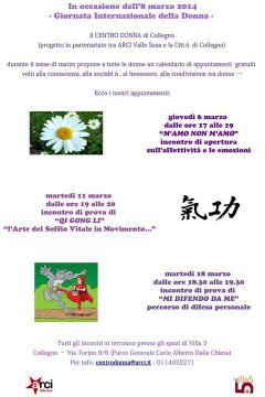 Centro Donna di Collegno - appuntamenti per il mese di marzo