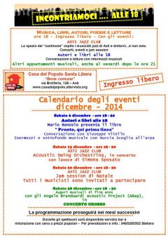 "Incontriamoci .... Alle 18" - dicembre 2014 @ Casa del Popolo Asti