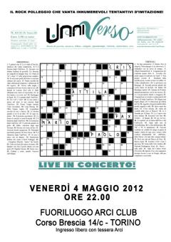 Unniverso in concerto al Fuoriluogo 