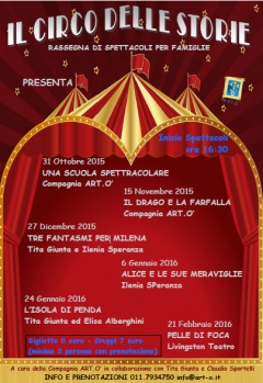 “RASSEGNA SPETTACOLI PER FAMIGLIE” a cura di Art.ò