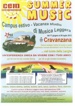 "Summer Music" - Campus estivo di Musica Leggera - CEM - Circolo Amici di Cravanzana (CN)