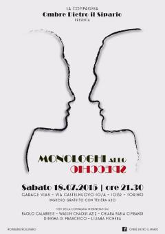 MONOLOGHI ALLO SPECCHIO al Garage Vian