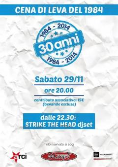 Cena di leva '84 + STRIKE THE HEAD SPECIAL DJ SET al Margot