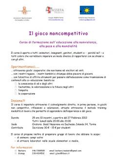 II corso di educazione alla pace e alla nonviolenza