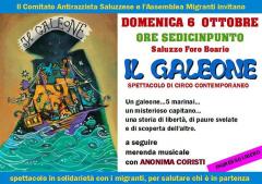 "Il Galeone", spettacolo di circo contemporaneo in solidarietà con i migranti @Saluzzo 061013