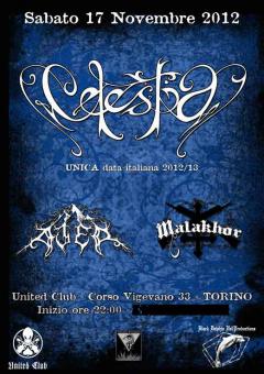 Celestia, unica data italiana + Ater + Male Core allo United Club