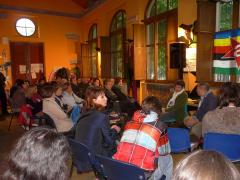 Giulio Cavalli a Rivoli (foto Il Laboratorio di Calvino)