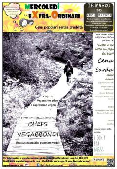 mercoledì eXtra-Ordinario +Serata con i Belli e Jouvani CHEFS VEGABBONDI +“I DON’T EAT GRASS” al Bazura