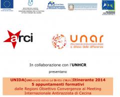 UNIDA(UNIversità estiva sul Diritto d’Asilo) appuntamenti formativi dalle Regioni Obiettivo Convergenza al Meeting Internazionale Antirazzista di Cecina