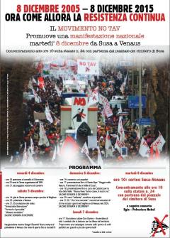 8 dicembre 2005-8 dicembre 2015: oggi come allora ARCI in cammino contro la linea TAV Torino-Lyon