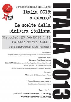 Presentazione del libro "Italia 2013. Questo paese è anche nostro" organizzato da Altera