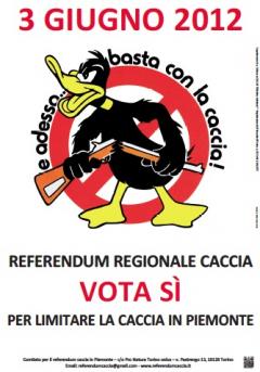 ARCI Piemonte sostiene il SI al Referendum Caccia del 3 Giugno 2012