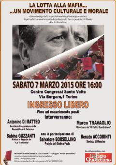 La lotta alla mafia.... un movimento culturale e morale - Torino, 7 marzo 2015
